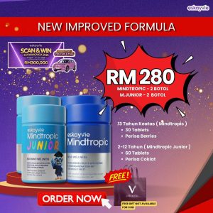 Mindtropic 2 Botol + Mindtropic Junior 2 Botol